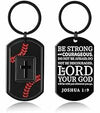 Miss Chipmunk Football Bible Verse Keychain Men Black Medium