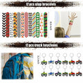 XIPEGPA Truck Party Favors Set - Keychains Slap Bracelets Stickers Straws