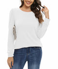 NILOUFO Women Long Sleeve Casual Dressy Tops Tunics Green Size XX-Large
