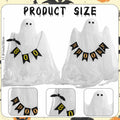 Janinka 2 Pcs Mesh Halloween Ghost Decorations Spooky White Centerpiece