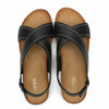 UBFEN Womens Flat Sandals Arch Support Slingback Black Size 10.5