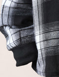 FERWANG Boys 2PC Plaid Hoodie & Jogger Set Black Size 5-6 Years