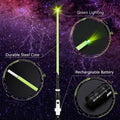 KingVows Light Up Magic Wizard Wand 14.3" Rechargeable Green Cosplay