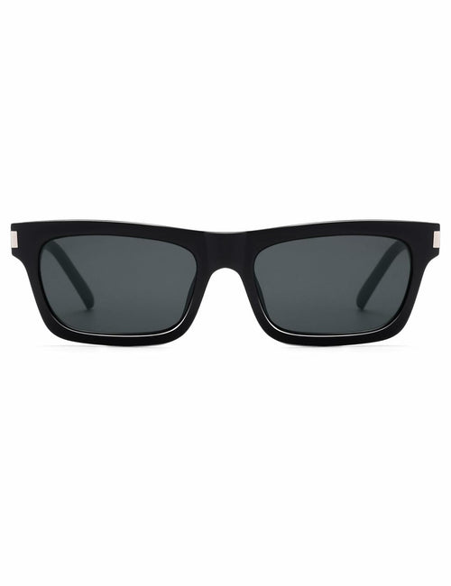 Appassal Retro Rectangular Sunglasses Unisex Black/Dark Gray AP3752 Open Box