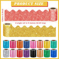 Qeeenar 16 Rolls 263ft Scalloped Bulletin Board Borders Trim Boho Color