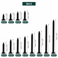Fayeploo #10x3/4" Flat Head Wood Screws 50pcs Black Oxide Stainless Steel