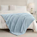 Jungle Star 3 Layer Jacquard Fleece Throw Blanket 50x70 Inch Wave Beige