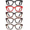 Dccdllo Women's Blue Light Blocking Oversized Square Reading Glasses +3.5