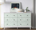 Fiula Peel and Stick Wallpaper Green White Leaf 17.3inx78.7in Removable Vinyl