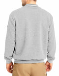 SAVKOOV Mens Lightweight Bomber Varsity Jacket Light Gray Size 5XL