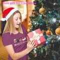 ZXCAHPT Christmas Shirt Women Merry Xmas Holiday Tee Coffee Tree Santa Size M