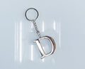 Lutong Letter Gift Set Key Ring & Bottle Stopper D Silver Metal 2 PCS