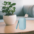 Koikyu PU Leather Tampon Organizer Bag with Zipper Handle Light Blue Small