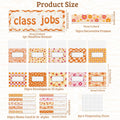 WATINC 97pcs Classroom Jobs Bulletin Board Set Groovy Orange Style