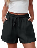 luvamia Women's Pull On Elastic Waist Drawstring Grey Shorts Size M
