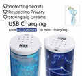 NBX NewmeBox Quicksand Pencil Case with Calculator & Mirror Purple Sakura Night