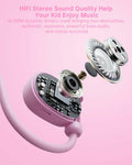 Mehomeli Kid Air Conduction Open Ear Headphones Wired 3.5mm Jack Pink