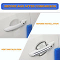 KEVWR 10pcs Bling Rhinestone Car Door Handle Stickers Protective Film Colorful