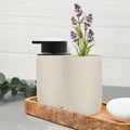Aibrezin Ceramic Toothbrush & Makeup Brush Holder Organizer Beige