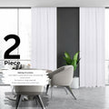 Limecasa Linen White Farmhouse Curtain 50x84 Tab Top Room Darkening 1 Panel