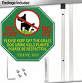 AOOCY All Remind Metal Dog Poop Sign with Stake 10x28in Yard Decor