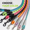 YALAVA Dog Leash 4FT Heavy Duty Reflective Nylon Rope Blue Padded Handle