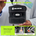 SOLOEVER Patella Knee Brace Dual Support Strap Gel Pad Adjustable Black