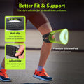 SOLOEVER Patella Knee Brace Dual Support Strap Gel Pad Adjustable Black