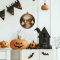 Yorhifa Vintage Ghost Pumpkin Halloween Framed Wall Art Canvas 10x10in