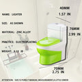 DAKOELWP Toilet-Shaped Butane Jet Torch Lighter Green Windproof Camping