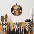 Yorhifa Vintage Ghost Pumpkin Halloween Framed Wall Art Canvas 10x10in