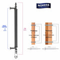 NOKESS 30 Pack 7.9" Matte Black Cabinet Pulls 5" Hole Center Kitchen