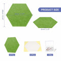 PATIKIL Felt Bulletin Board 12x10in 6 Pack Hexagon Tiles Light Camel