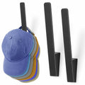 PEDORUBY Wall Mount Hat Rack Hooks for Baseball Caps 3 Pack Black