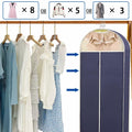 DYYHSDPU Garment Bags 3 Pack Suit Storage Hanging Clothes Black 50x24 Inch