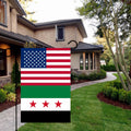 KIIPOAPAU Syrian Garden Flag 12x18in Double Sided Polyester Yard Banner