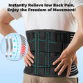 Ebullient Assimilate Adjustable Lumbar Back Brace Black/Silver Size S