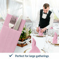 PAW Decor Collection Baby Pink Linen-Feel Paper Napkins 16x16in 50pcs