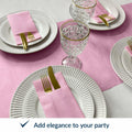 PAW Decor Collection Baby Pink Linen-Feel Paper Napkins 16x16in 50pcs