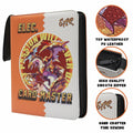 PTKANGBAZI Trading Card Binder 900 Pockets 9-Pocket Zipper 3 Rings Orange