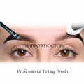 THABROWDOCTOR Makeup Brush Set 2pc Angled Flat Edge Synthetic Black White