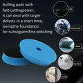 GGTE Light Cut Polishing Pad 6" Face 5" Backing 2Pcs Blue 2-Pack