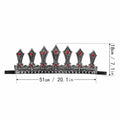 MCJC Medieval King Crown with Red Gems Adjustable Royal Tiara Bronze