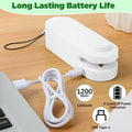 Daioai 2 in 1 USB Rechargeable Bag Cutter Sealer Portable Mini White