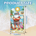 Buff Santa Hawaiian Beach Door Cover Summer Christmas Party Decoration