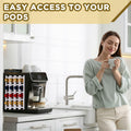 Threehoney Adhesive Coffee Pod Holder 8 Pack Holds 20 Capsules Wall Mount
