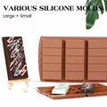 KASHME Chocolate Bar Mold Deep Large Silicone Candy Bar 5 Snap Rectangle