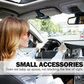 Car Sunglass Holder Tesla Cybertruck 2024-2025 Leather Visor Eyeglass Clip White