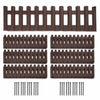 BuyAll Landscape Edging Border 17-Inch 24 Pack Brown Plastic Garden Fence