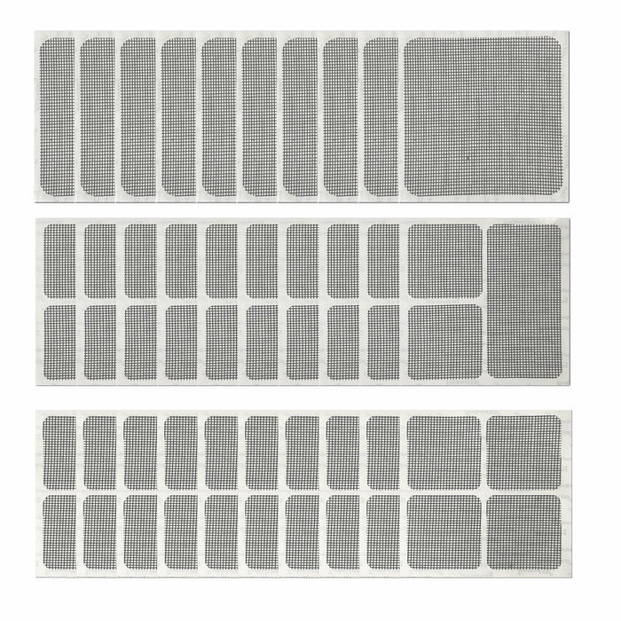 EVKILKJS 30PCS Screen Repair Kit Black Fiberglass Tape Mesh Door Patch